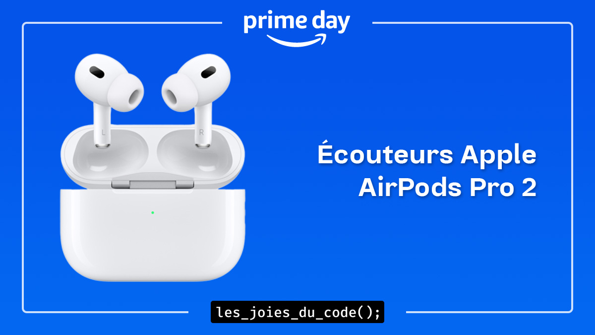 Apple AirPods Pro 2 avec réduction de bruit active et mode transparence