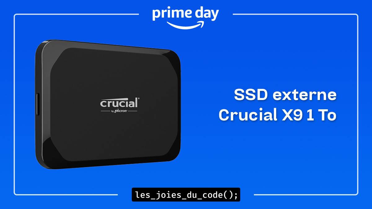 SSD externe portable Crucial X9 1 To avec connecteur USB-C