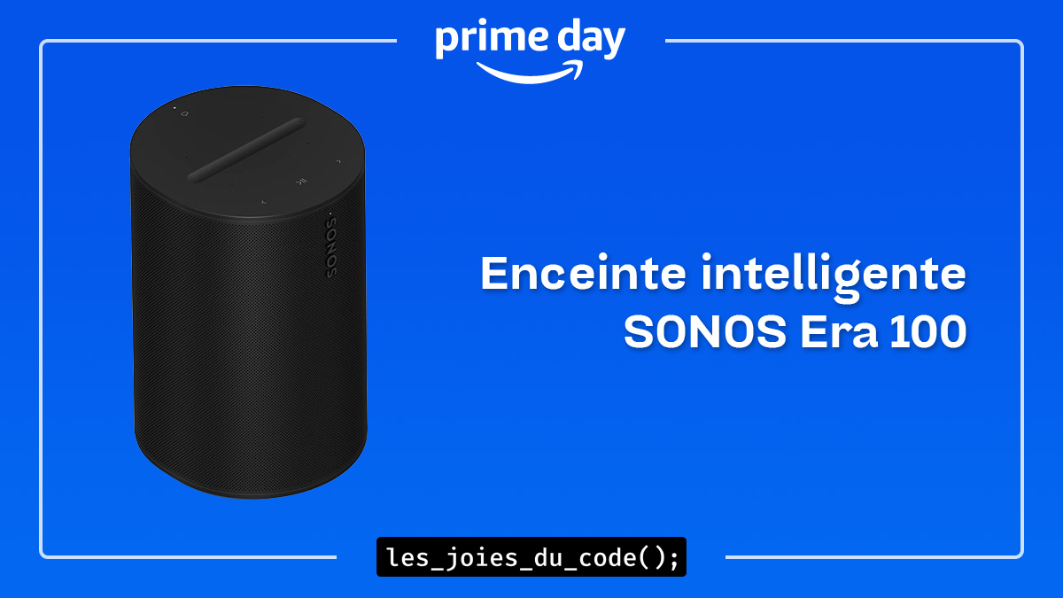 Enceinte connectée Sonos Era 100 noire avec Wi-Fi et Bluetooth