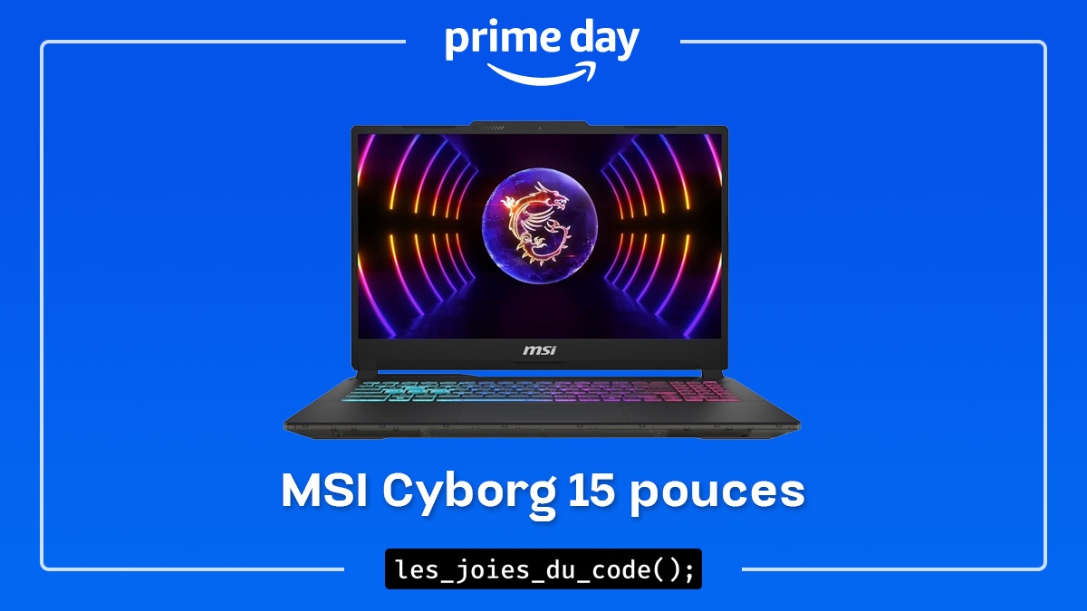 PC portable MSI Cyborg 15 avec carte graphique RTX 4060