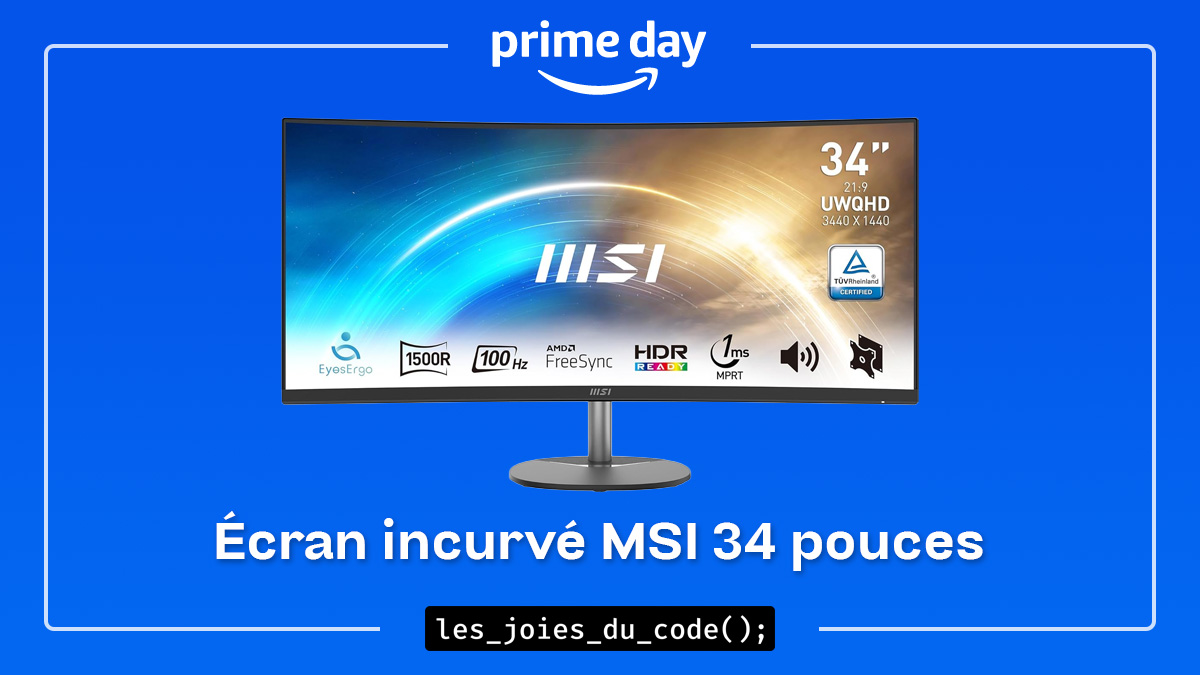 Écran bureautique incurvé MSI Pro MP341CQ 34 pouces UWQHD