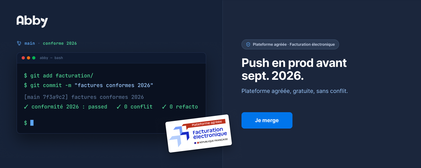 Abby pour la facturation électronique : la plateforme agréée gratuite pensée pour les développeurs