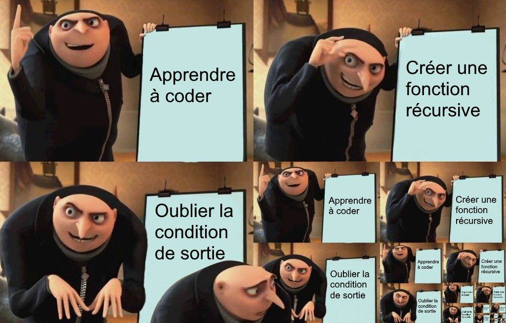 Quand tu découvres les fonctions récursives
