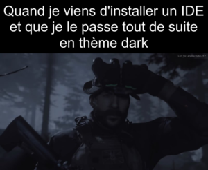 A chaque nouvelle install d’IDE