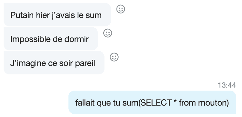 Requête de soirs de pleine lune