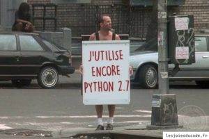 Ceux qui utilisent encore Python 2 en janvier 2020