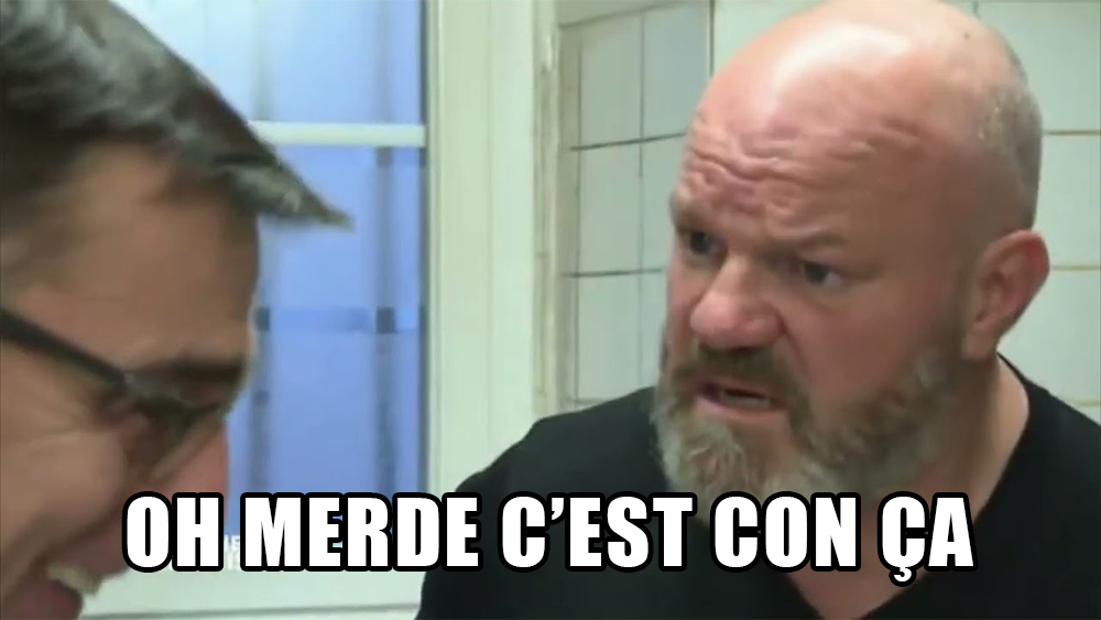 Meme de Philippe Etchebest en train de dire oh merde c'est con ça