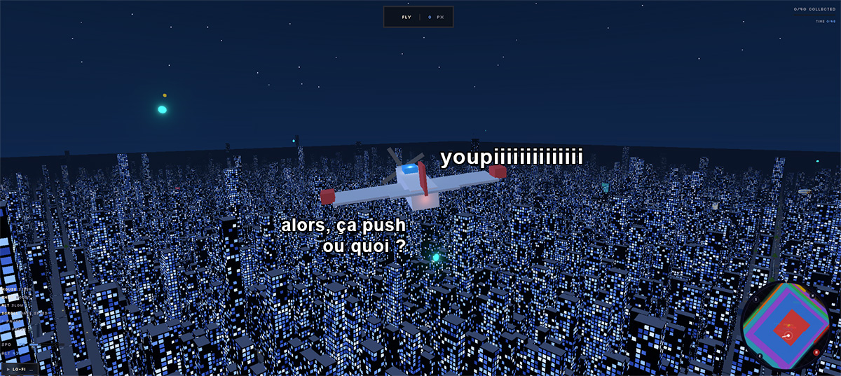 Survol en avion de Git City