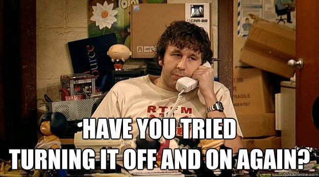 Série IT Crowd : have you tried turning it off and on again