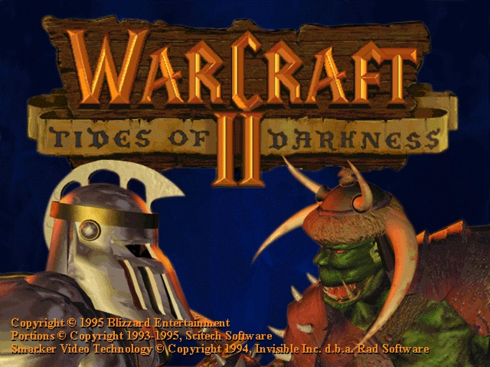 Ecran de lancement de Warcraft 2